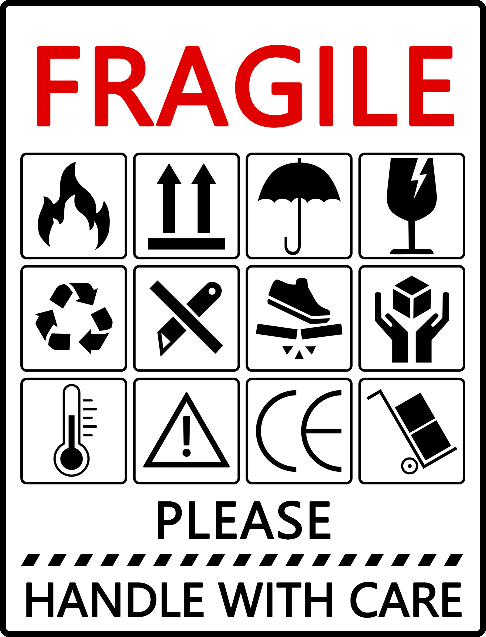 No Shake warning sign 2