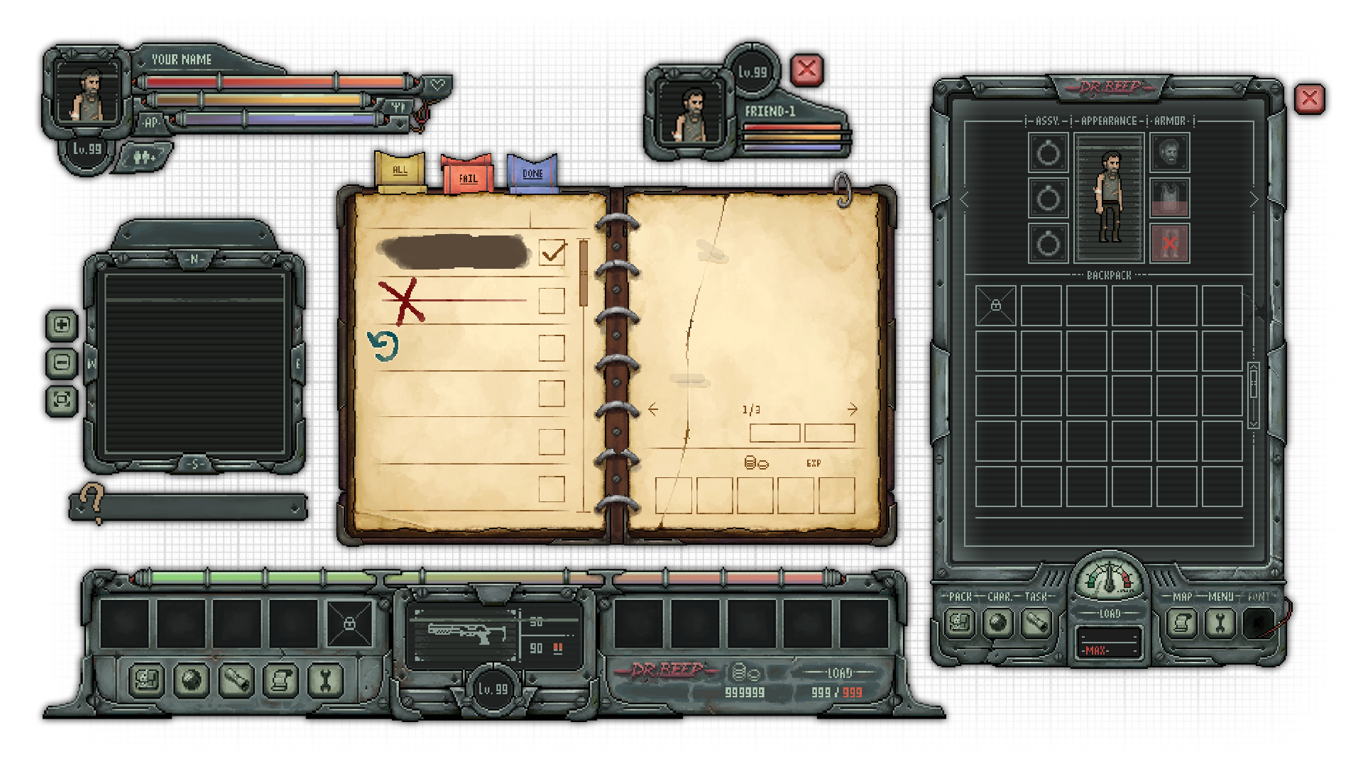 Rimland 2D assets and interface