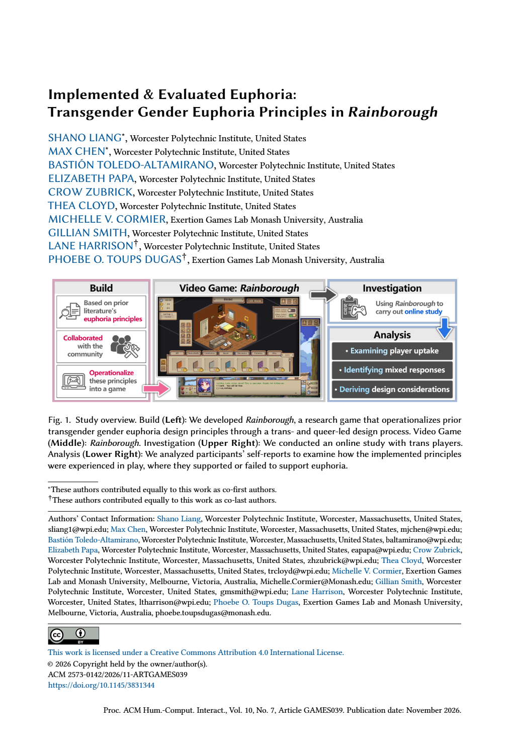 Implemented & Evaluated Euphoria: Transgender Gender Euphoria Principles in Rainborough preview
