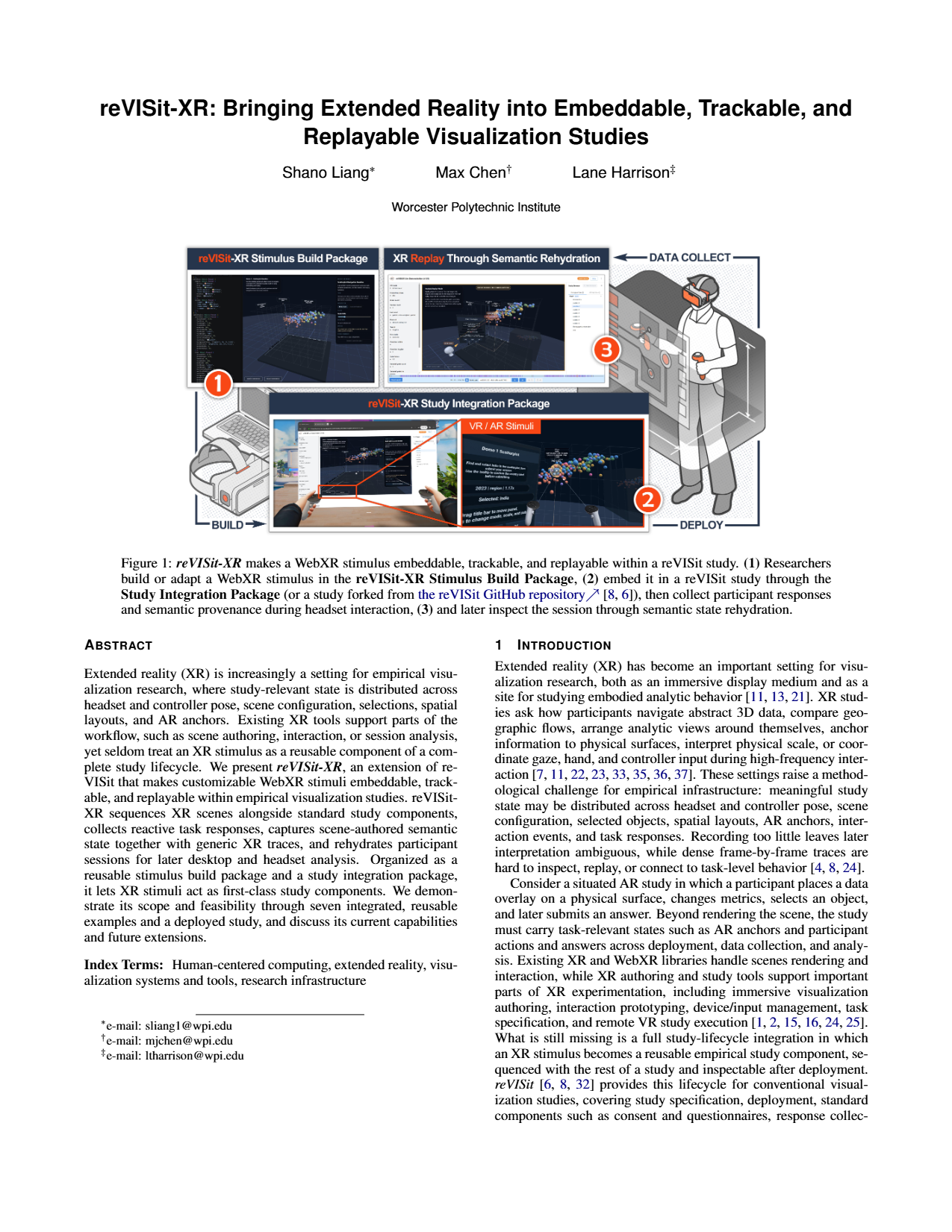 reVISit-XR: Bringing Extended Reality into Embeddable, Trackable, and Replayable Visualization Studies preview